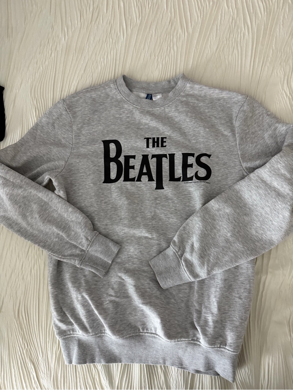 The Beatles Grey Crewneck Sweatshirt with Black Logo